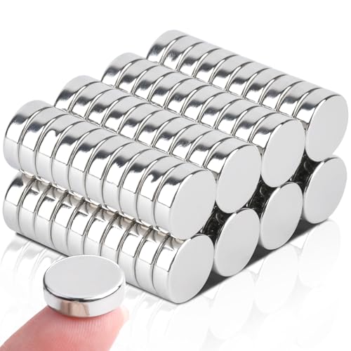 MIN CI 10x3mm Mini Magnete Stark, 80Stück Klein Magnete Flach, Neodym Magnet Rund Magneten Kaufen Kühlschrank Magnete für Magnettafel Pinnwand Fotos