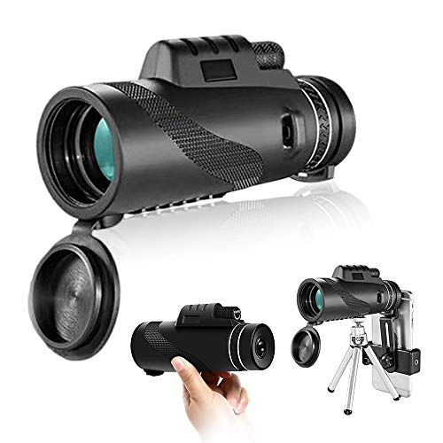 DECDEAL Telescópio monocular de alta potência 10X40 para observação de pássaros com adaptador de sma