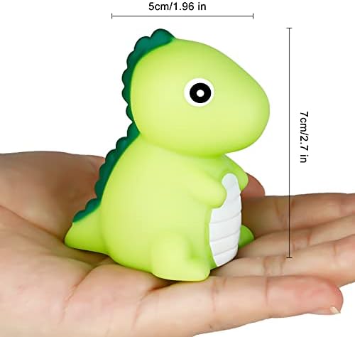ZOYLINK 6PCS Dinosaur Bath Toys Light-Up 6 Packs Floating Bath Toys Set for Baby Toddlers Kids in Birthday Easter Christmas Shower Pool Bath Toys Boys Girls Children Preschool Bathtub Bathroom
