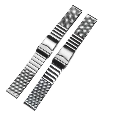 [DNYXGDGSL] \bhXeXX`[EHb`Xgbv 20mm 22mm ZCR[EHb`Ή ZLANXv puXbg NCbN[XXgoh(Silver-Brushed,20mm)