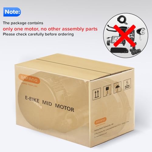 BAFANG 36V 500W UART Version Mid Drive, BBS01B BBS02B BBSHD for 68mm Bottom Bracket(No Other Accessories, Such as displays, cranksets, Brake levers, or Throttle)