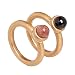 Produktbild SENCE Copenhagen Ring-Set Song- Onyx/Schwarz, Aventurin, Gold, Gr.8