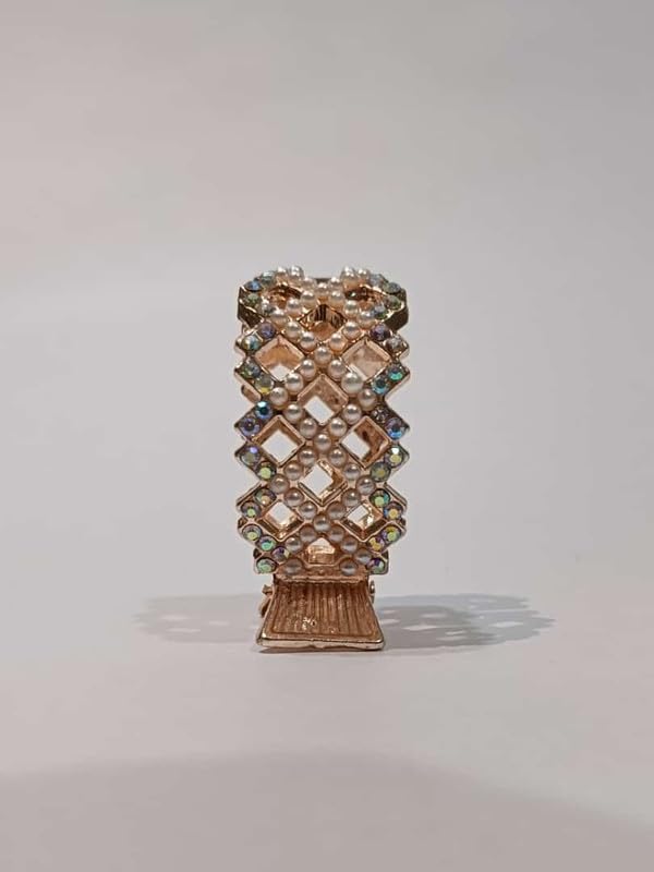 Hair Clacture for Girls & Women made with Metal & Crystel Design 3