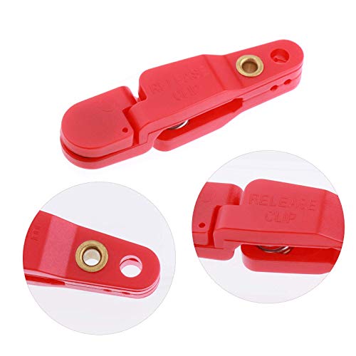 Funornam 10Pcs Heavy Tension Snap Release Clips For Weight Planer Board Kites Downrigger Trolling Fishing (Red) #TOP1