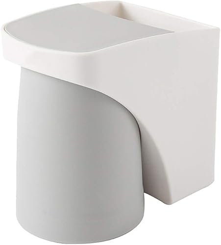 Cabilock Soporte para cepillo de dientes montado en la pared con taza magnética dispensador de cepillo de dientes organizador de cosméticos de