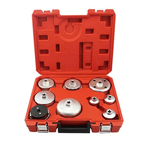 Juego de 9 piezas llave para filtro de aceite con estuche