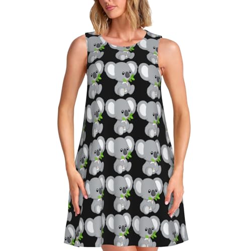 Robe d'été sans manches koala vert : la solution ample et légère contre la chaleur estivale