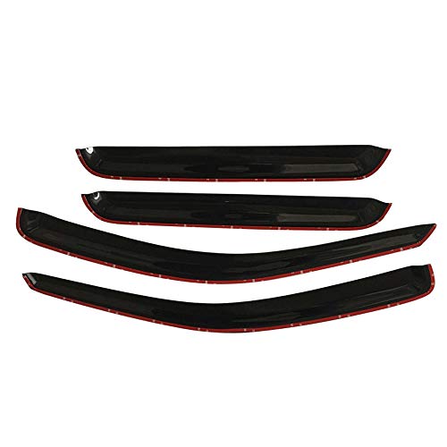 Tape On Outside Mount Window Visors Compatible With 1999-2004 Jeep Grand Cherokee, Rain Wind Guard 4Pcs - Acrylic By Ikon Motorsports, 2000 2001 2002 2003 #TOP2