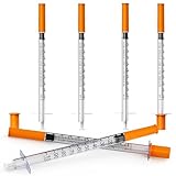 1ml 31G 1/4 Inch (6mm) Insulin Syringes with Needle, Individually Wrapped, Pack of 25