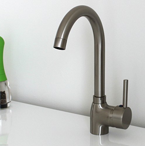 ATORRE® Moderno sola palanca grifo mezclador para fregadero de cocina grifo acabado de níquel cepillado acero