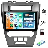 CAMECHO 4G+64G Car Radio Stereo for Ford Fusion 2010 2011 2012 Android 15 CarPlay Android Auto 10' InCell 1280 * 720 Touch Screen Head Unit with Bluetooth GPS WiFi FM RDS Backup Camera