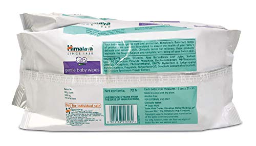 Image of Himalaya Baby Shampoo (400 ml), Massage Oil (500ml) and Gentle Wipes (72 Napkins of 2 Packs) Combo