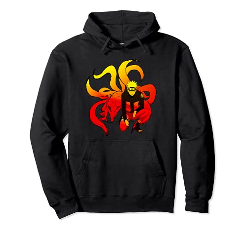 Naruto Shippuden Naruto y 9 colas Sudadera con Capucha
