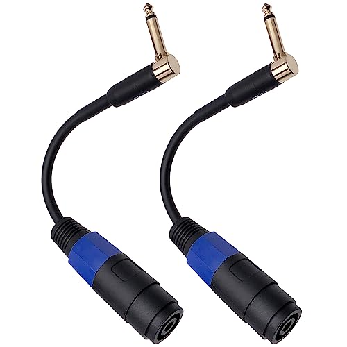 CESS-144 Cabo adaptador fêmea TS para Speakon, ângulo reto, 6,5 mm (1/4