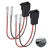 2 Stück Universeller Audio Lautsprecheradapter, Lautsprecheradapterkabel Auto Lautsprecher Adapter, Anschluss von Nachrüstlautsprechern an DIN-Anschlüsse, kompatibel für verschiedenen Automodellen