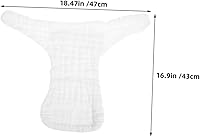 Vista 2 de ERINGOGO 5pcs Reusable Cotton Diapers High Absorbency Nappy Liners for Potty Training Swimming White Months Cloth Diaper