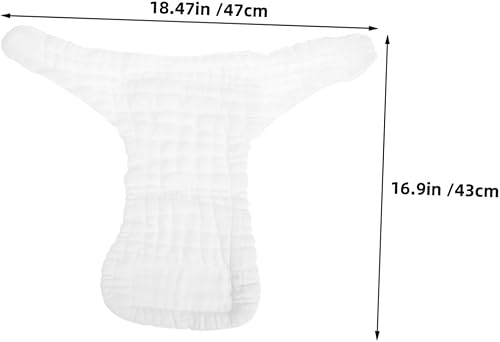Miniatura 2 de ERINGOGO 5pcs Reusable Cotton Diapers High Absorbency Nappy Liners for Potty Training Swimming White Months Cloth Diaper
