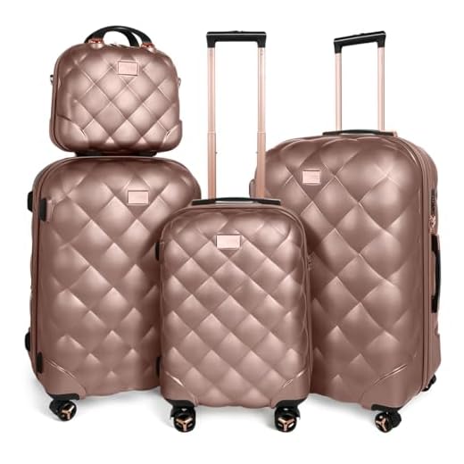 Elegant 4 Piece Expandable Luggage Set