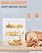 Bread Box,Large Bread Boxs for Kitchen Countertop - 4 Layers Adjustable Bread Storage Container,Clear Boxes for Kitchen Counter, Breads Box Airtight,Bread Holder,Perfect for Bagel Muffins（transparent）