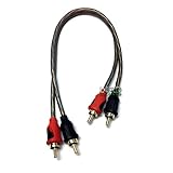 Lord of Bass 1 ft RCA Cable Wire Car Audio Amplifier 2 Channel Interconnect Dual Male Patch Cord Cab