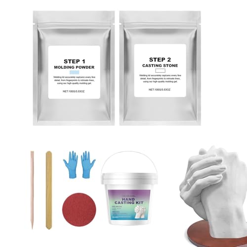 Hand Molding Kit | Holiday Romantic - Couples Holding Hands Molding Kit | for Birthday Wedding Valentine Date Night Men Women Wife Husband