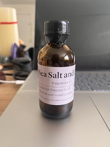 Image of Bramble Berry Sea Salt and Lily Fragrance Oil 2 oz | Fresh Floral Ocean Scent for Soap Making, Candles, Lotion, Bath Bombs & Perfume | Skin Safe, Vegan, Paraben & Phthalate Free