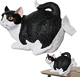 Generic Playful Cat Resin Tissue Dispenser, Black Cat Butt Tissue Box | Bathroom Tissues Holder