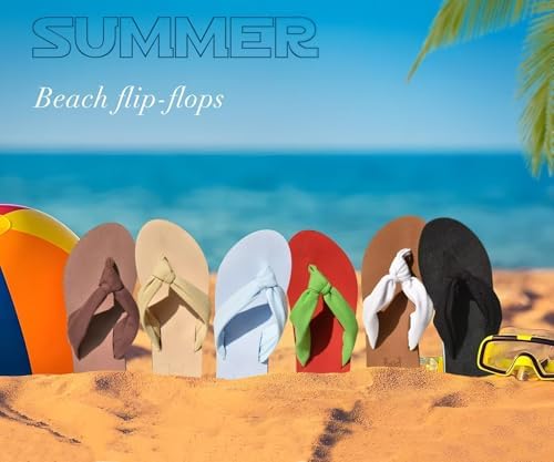 KuaiLu Flip Flops for Women Arch Support Summer Pool Sandals Black Size 6.5 — view 8