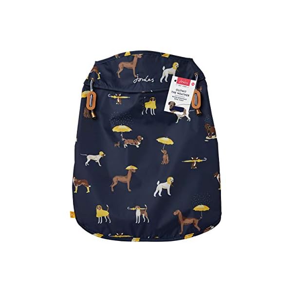 Rosewood Joules Raining Dog Print Rain Jacket, Water Resistant Dog Coat, Navy Blue, Medium Rosewood Joules Raining Dog Print Rain Jacket, Water Resistant Dog Coat, Navy Blue, Medium