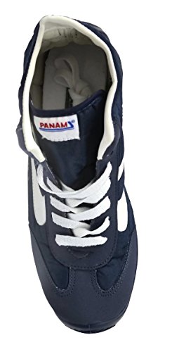 Tênis Panam – Clássico e Icônico – Zapatillas artesanais – Cano alto, Azul marinho, 8 Women/6.5 Men