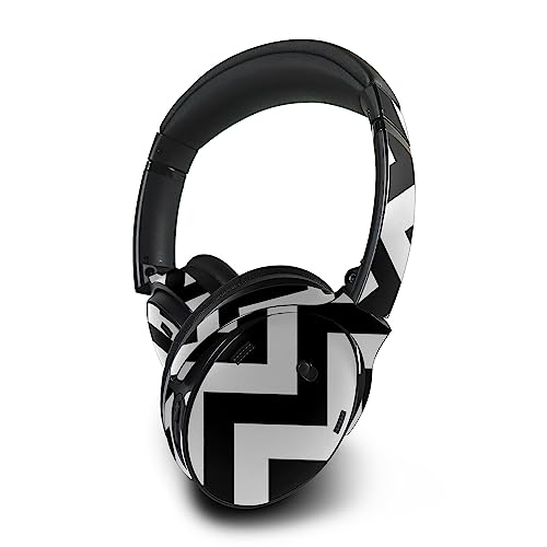 Image of MightySkins Skin Compatible with Bose QuietComfort 45 Headphones - Black Chevron | Protective, Durable, and Unique Vinyl Decal wrap Cover | Easy to Apply, Remove, and Change Styles | Made in The USA