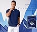 Arach&Cloz Mens Polo Shirts Dress Casual 2025 Spring Summer Sweater Fashion Golf Quarter Zip Fishing Tops 2024 Short Sleeve Classic Knit Clothes Old Money Clothing Navy Blue L