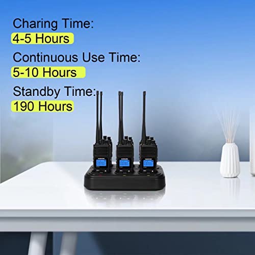 Image of SAMCOM Six Way Charger Multi Unit Gang Charging Station Organizer 60 Watts | with AC Adapter LED indicator Compatible with FPCN30A Rechargeable 1500 /3000mAh Batteries,4-5 Hours Charging Time