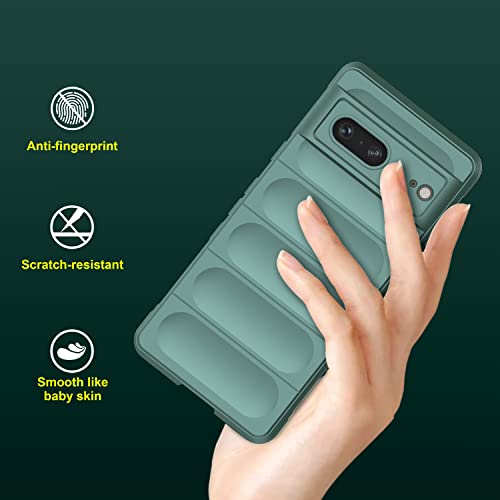 Image of Amazon Brand - Solimo Back Case Cover for Google Pixel 7 5G | Compatible for Google Pixel 7 5G Back Case Cover |Liquid Silicon Magic Case for Google Pixel 7 5G with Camera Protection | Dark Green