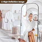 56x21 Inch Full Length Mirror - Large Floor Standing & Wall Mountable Full Body Mirror with Sturdy Aluminum Frame, Arched Top Design, Freestanding or Hanging for Bedroom, Living Room, Cloakroom,Black - Image 5