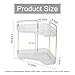 INVSSENE Corner Bathroom Countertop Organizer, Vanity Trays for Counter, Makeup Organizers, Perfume Tray, Kitchen Spice Rack, (Clear, 2 Tiers)