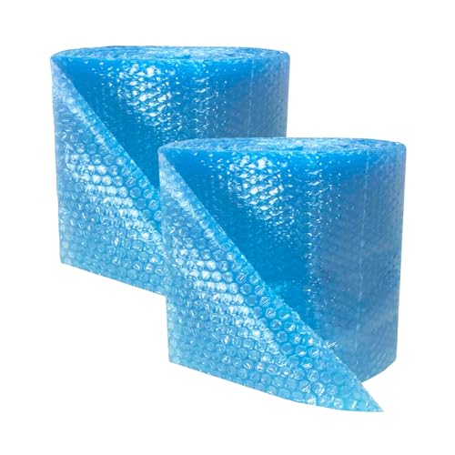 2 Bobinas de Plástico Bolha Azul 40cm x 100m 35 micras