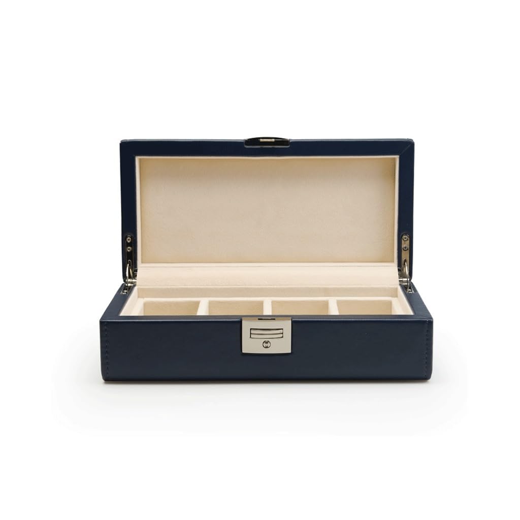 Boîte de rangement de bracelet de montre anti-rayures, coffret arrondi 4 slots avec verrou