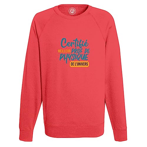 Sweatshirt Homme Meilleur Prof de Physique de l'univers en coton noir taille M au XXL