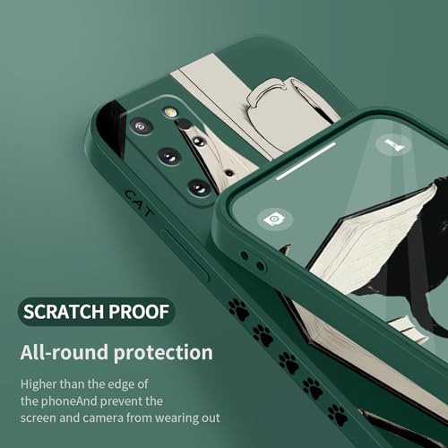 Coque Samsung S20 Plus LEECG vert chat antichoc fine 6,7" - 7
