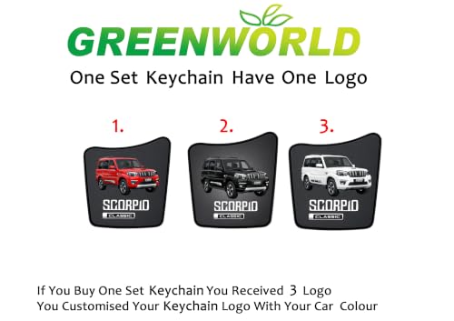 Image of Greenworld Scratch proof Fob Key Heavy Duty Keychain Compatible With New Mahin-dra Scorpio /bolero /xuv700 /xuv300 /3xo with new mahin-dra logo