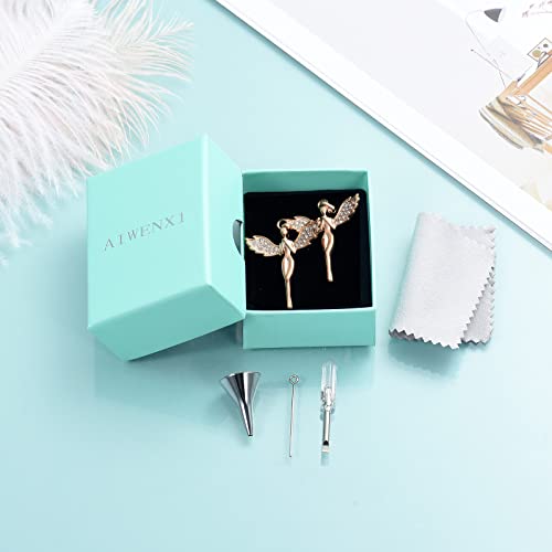 Cremation Jewelry with Angel Lady Stainless Steel Urn Necklace Pendant Memorial Ashes Keepsake for Women Girls, Filling Kit Included4