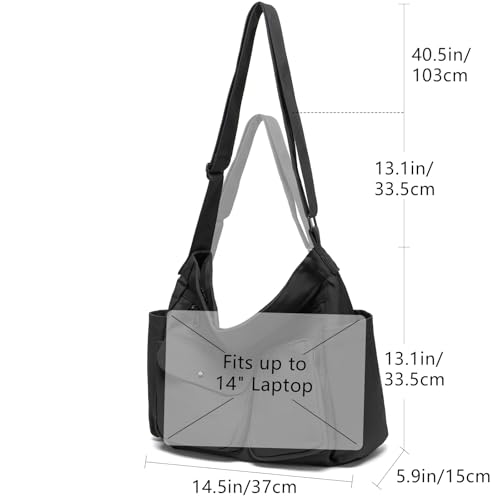 Image of Canvas Casual Messenger Bag Hobo Crossbody Bag Canvas Shouder Tote Handbag for Women and Men