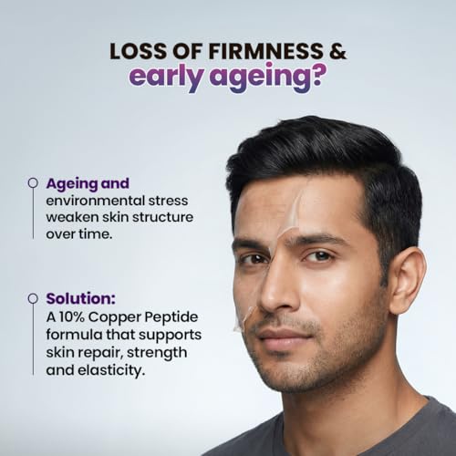 Image of WOW Skin Science 10% Copper Peptide Advanced Face Serum | Copper Peptide + Centella Asiatica | Improves Firmness, Elasticity & Fine Lines | Anti‑Ageing Repair Serum | All Skin Types | 30 ml