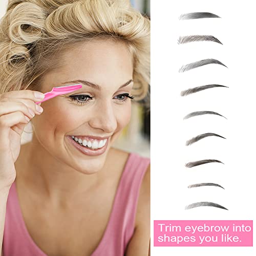 HFATMOS Eyebrow Razor Face Razor Exfoliating Multipurpose Facial Shaver Tools for Women Men Eyebrow Trimmer with Protective Cover 12 Pcs