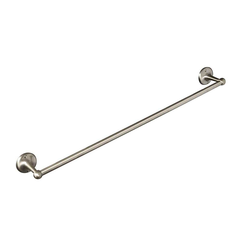 Milano Elizabeth Bathroom Wall Mounted Single Towel Rail Holder - Brushed Nickel