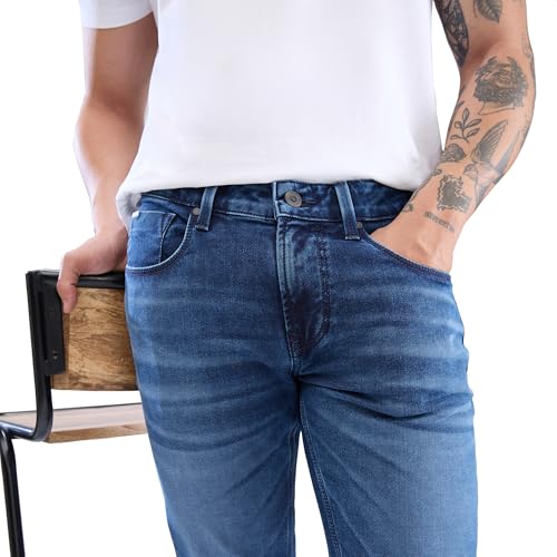 Image of Spykar Men's Slim Fit Low Rise Casual Jeans
