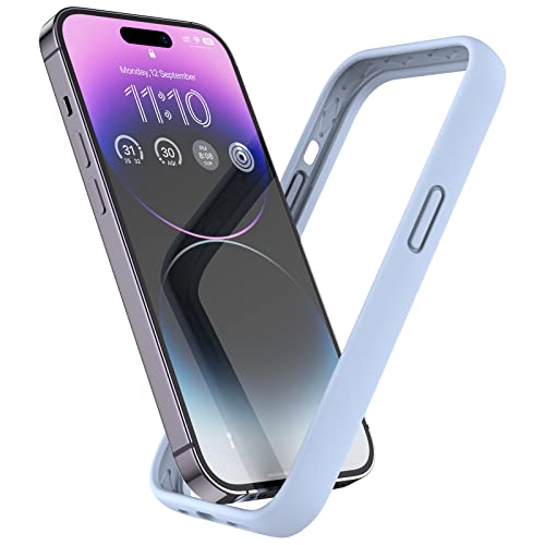 K TOMOTO Liquid Silicone Bumper Case for iPhone 14 Pro (6.1 Inch) Fog Blue