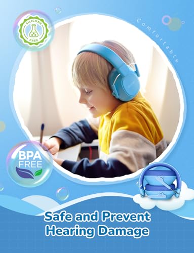 Image of iClever Noise Cancelling Headphones for Kids Adults, SNR 29dB Safety Noise Reduction Ear Muffs for Autism Sensory &Concentration Aid, Ear Hearing Protection for Fireworks /Event /Monster Jam /Concert
