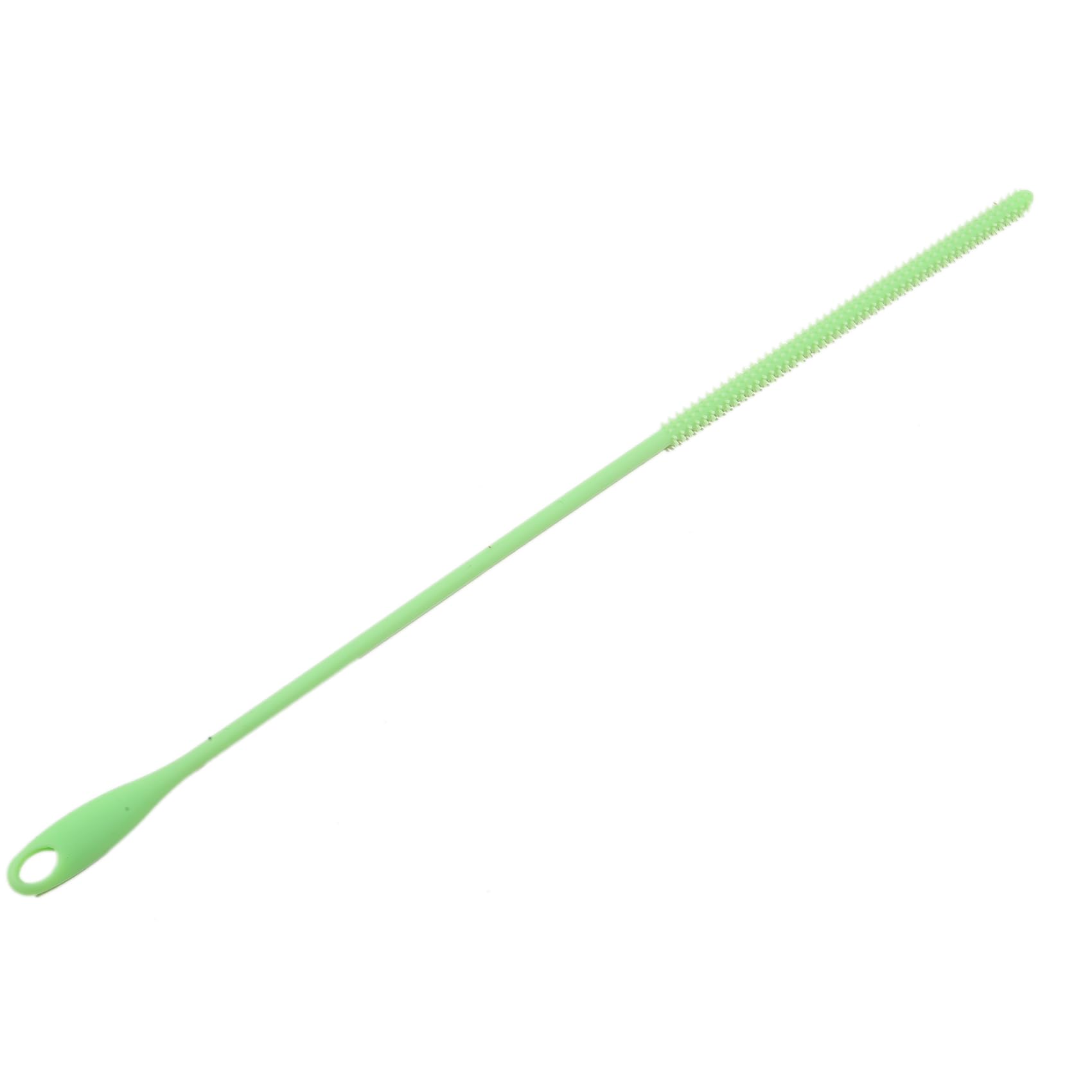 Generic Long Straw Brush,Silicone Pipe Tube Cleaner (Green, 6mm)